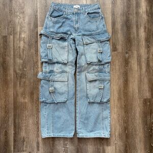 Y2K Denim Cargo Pants - Forever 21 Premium